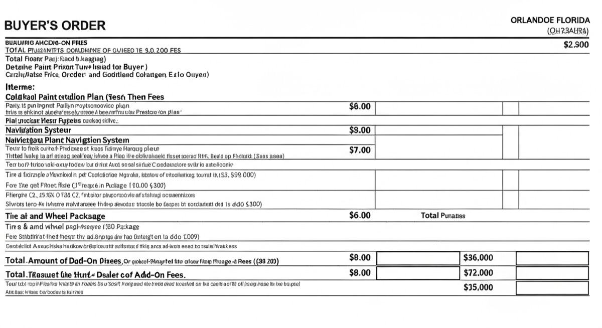 What Dealer Add On Fees Can You Refuse in Florida